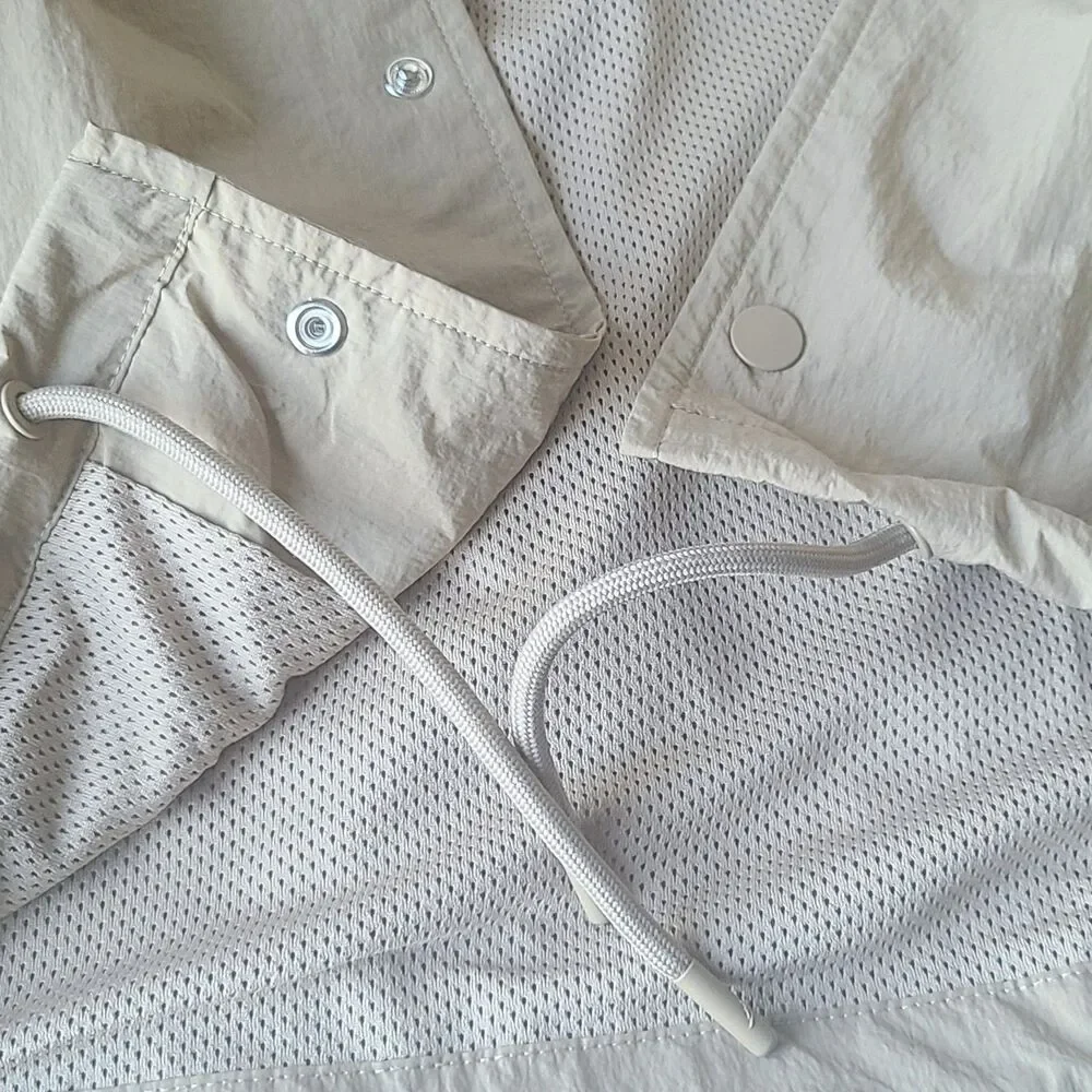 Nike Air Jordan 23 Coach Jacket Men's Large Tan Snap Button Mesh Lined NWT